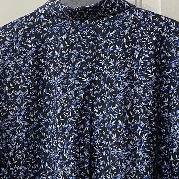 Lafayette 148 Women's Shirt Button Up Tunic Sz XL Long Sleeve Cotton Floral - Picture 6 of 11
